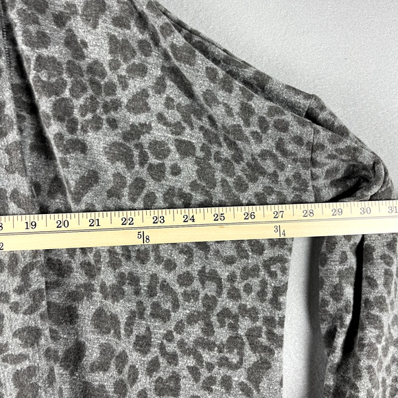 Sundry Cardigan Womens Large Large Leopard Print Open Front Cozy Soft Relaxed - Picture 9 of 15